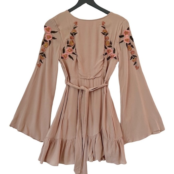 ANGEL BIBA Floral Embellished Fit and Flare Mini Dress Size 8 NWT - Picture 16 of 16